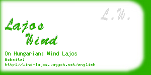lajos wind business card